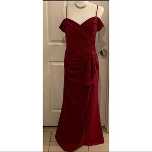 Burgundy prom or evening dress